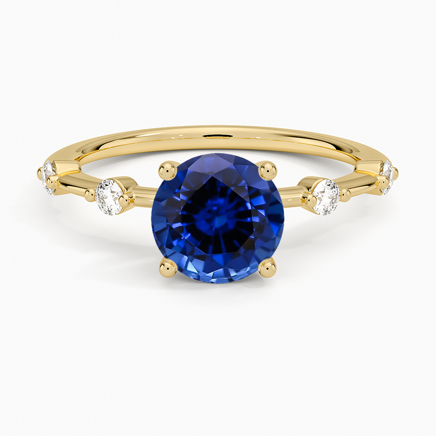 Lab Grown Sapphire Aimee Diamond Ring in 18K Yellow Gold