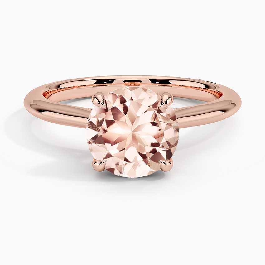 Morganite Tacori Founder's Petite Diamond Ring in 18K Rose Gold
