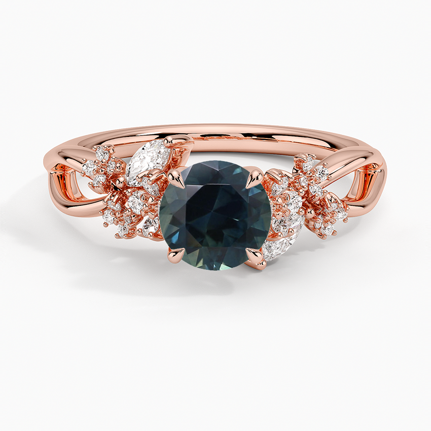 Sapphire Summer Blossom Diamond Ring (1/4 ct. tw.) in 14K Rose Gold