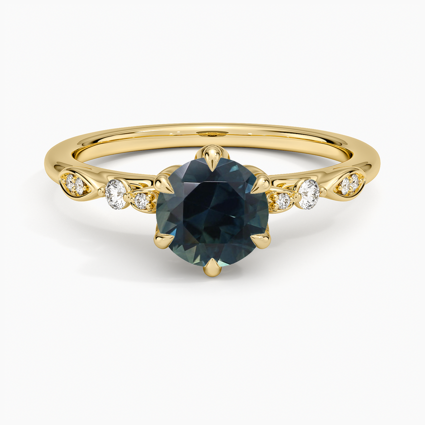Sapphire Rochelle Diamond Ring in 14K Yellow Gold