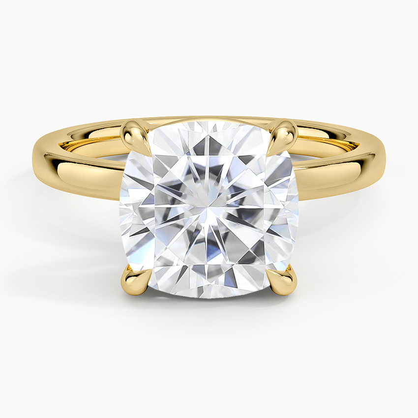 Moissanite Fairmined Perfect Fit Solitaire 2mm Ring in 18K Yellow Gold