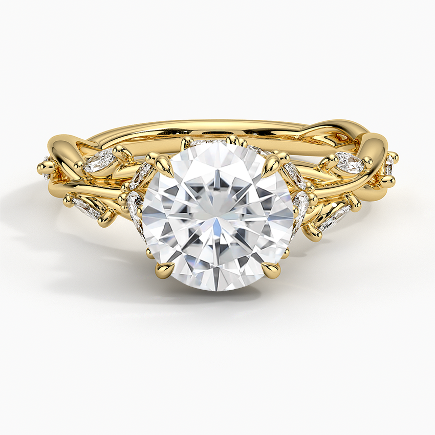 Moissanite Secret Garden Diamond Ring (1/2 ct. tw.) in 18K Yellow Gold