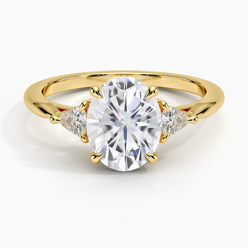 Yellow Gold Moissanite Esprit Diamond Ring
