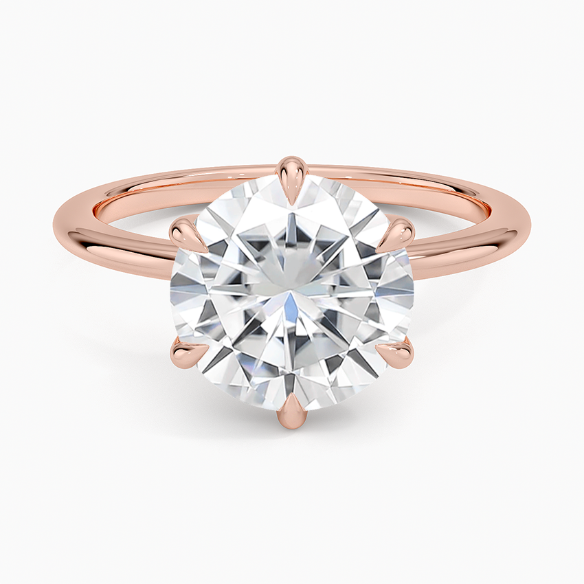 Moissanite Petite Esme 1.5mm Ring in 14K Rose Gold