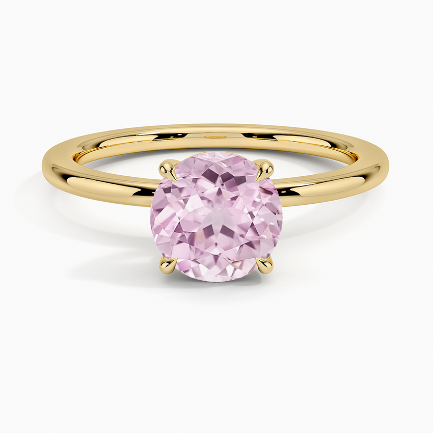 Lab Grown Sapphire Audrey Perfect Fit 1.4mm Solitaire Ring in 18K Yellow Gold