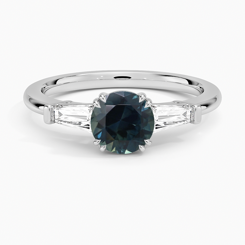 Sapphire Symphony Double Prong Three Stone Diamond Ring (1/2 ct. tw.) in 18K White Gold