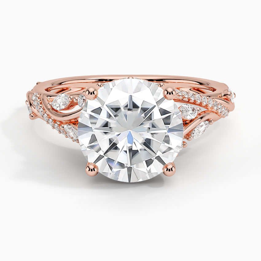 Moissanite Begonia Vine Diamond Ring (1/2 ct. tw.) in 14K Rose Gold