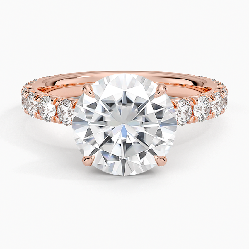 Moissanite Anthology Three-Quarter Coverage Diamond Ring (7/8 ct. tw.) in 14K Rose Gold