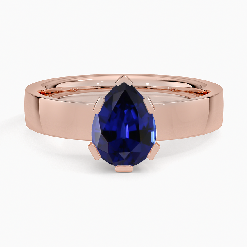 Lab Grown Sapphire Parker Solitaire Ring in 14K Rose Gold