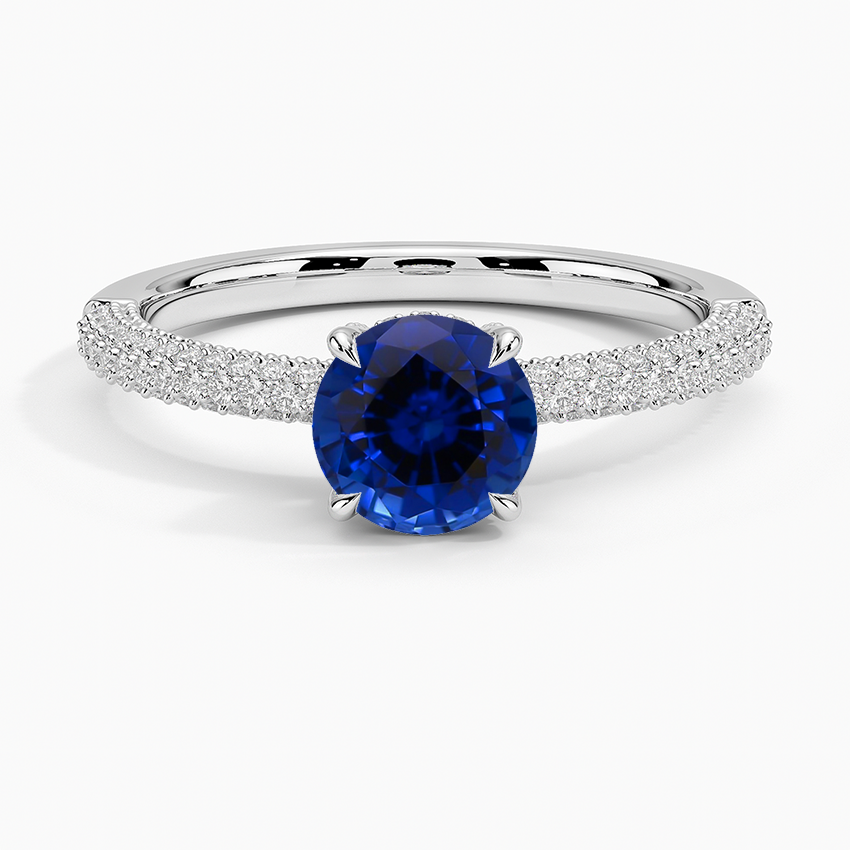 Sapphire Valencia Diamond Ring (1/3 ct. tw.) in 18K White Gold