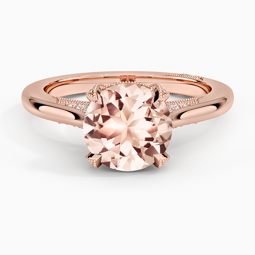 Morganite Simply Tacori Diamond Ring (1/8 ct. tw.) in 18K Rose Gold
