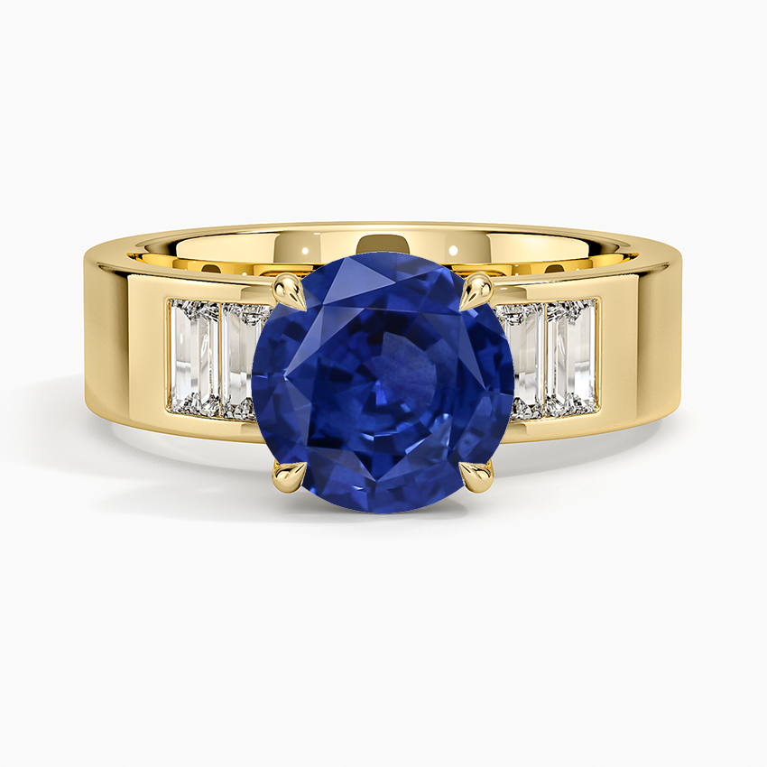 Sapphire Peyton 5mm Channel-Set Diamond Ring in 14K Yellow Gold