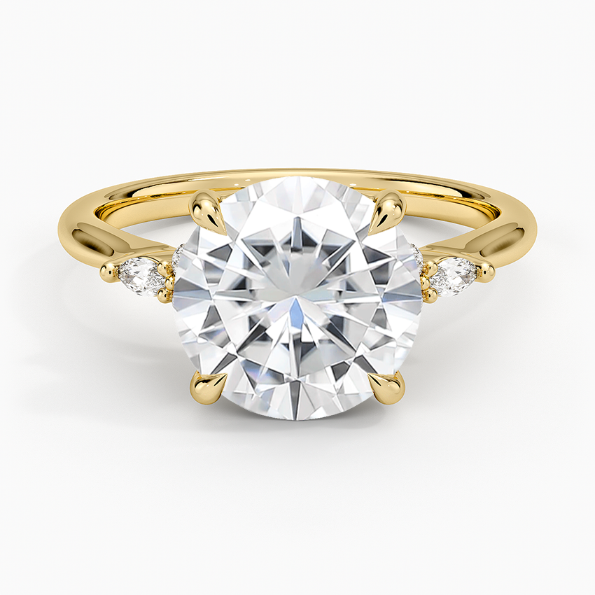 Moissanite Nadia Perfect Fit Diamond Ring in 14K Yellow Gold
