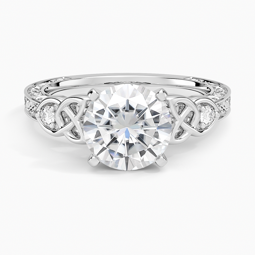 Moissanite Aberdeen Celtic Lab Diamond Ring