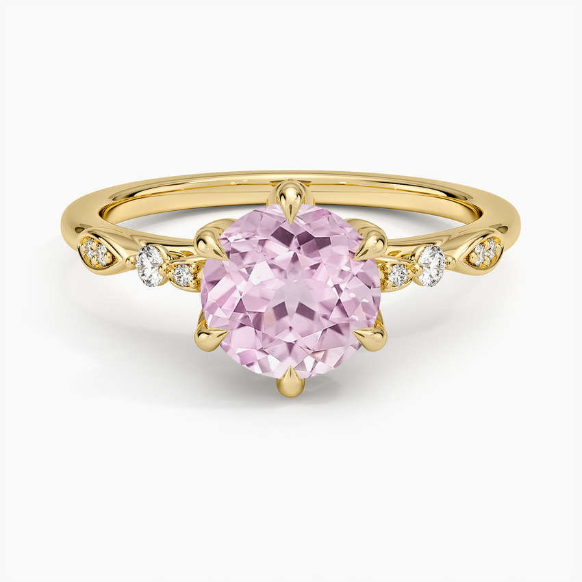 Lab Grown Sapphire Rochelle Diamond Ring in 14K Yellow Gold