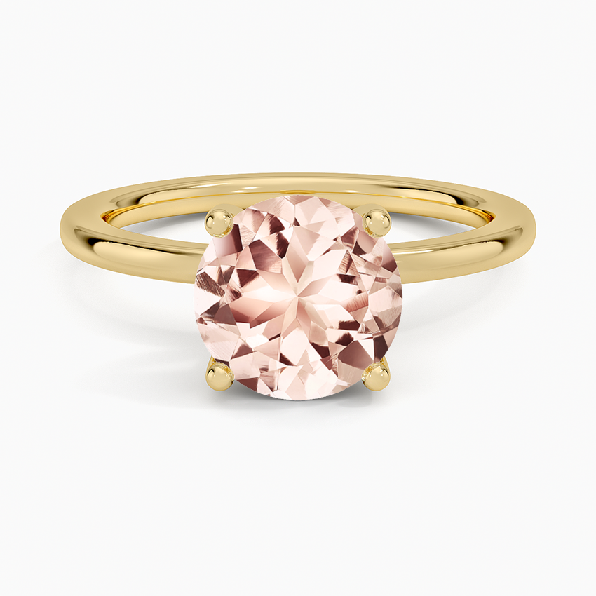 Morganite Sydney Perfect Fit Diamond Ring in 18K Yellow Gold