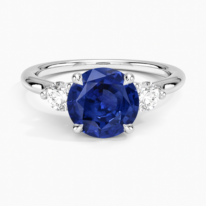 Sapphire Freesia Three Stone Diamond Ring (1/3 ct. tw.) in 14K White Gold