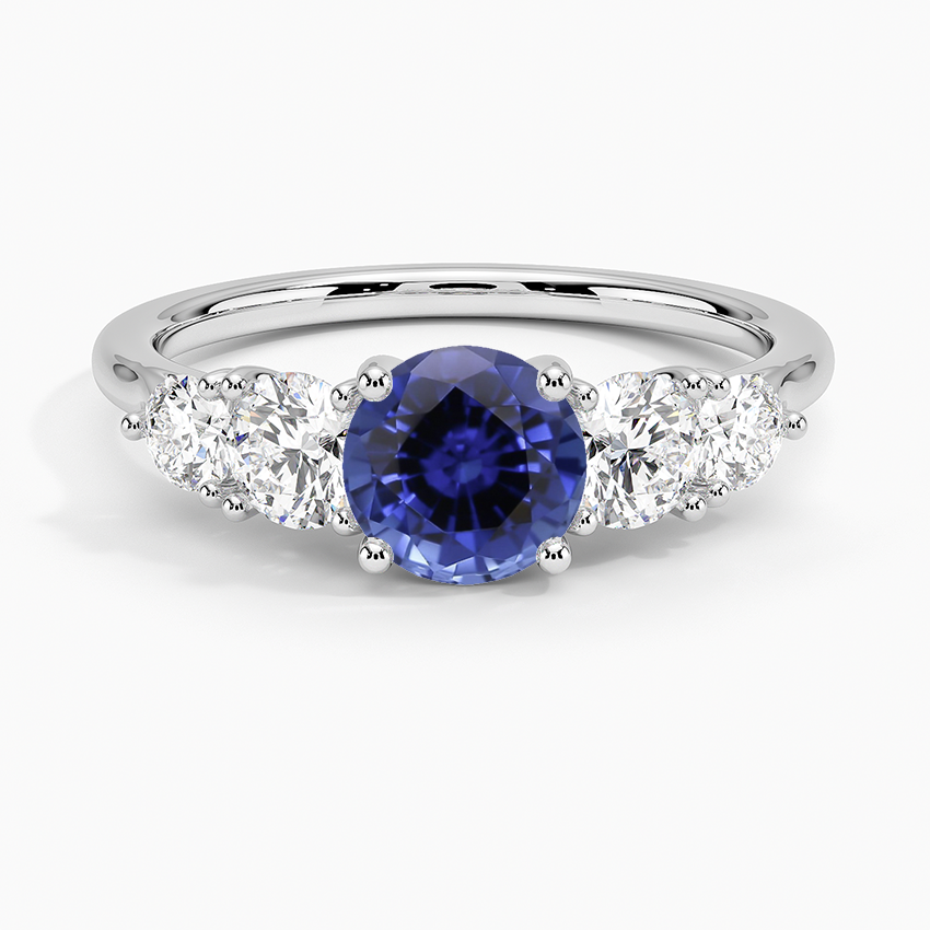 Sapphire Amelia Five Stone Diamond Ring (3/4 ct. tw.) in 18K White Gold