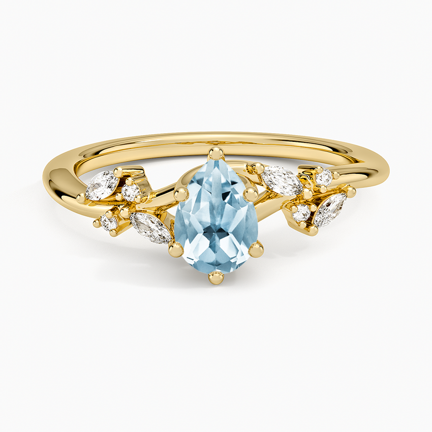 Aquamarine Arden Diamond Ring (1/6 ct. tw.)