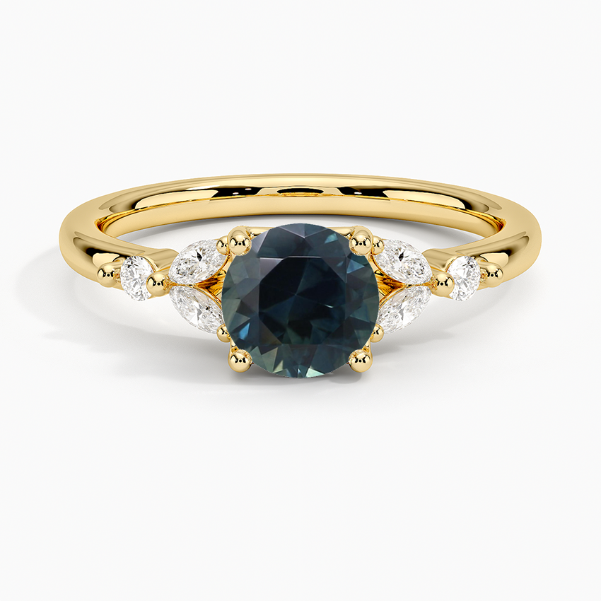 Sapphire Verbena Diamond Ring in 18K Yellow Gold