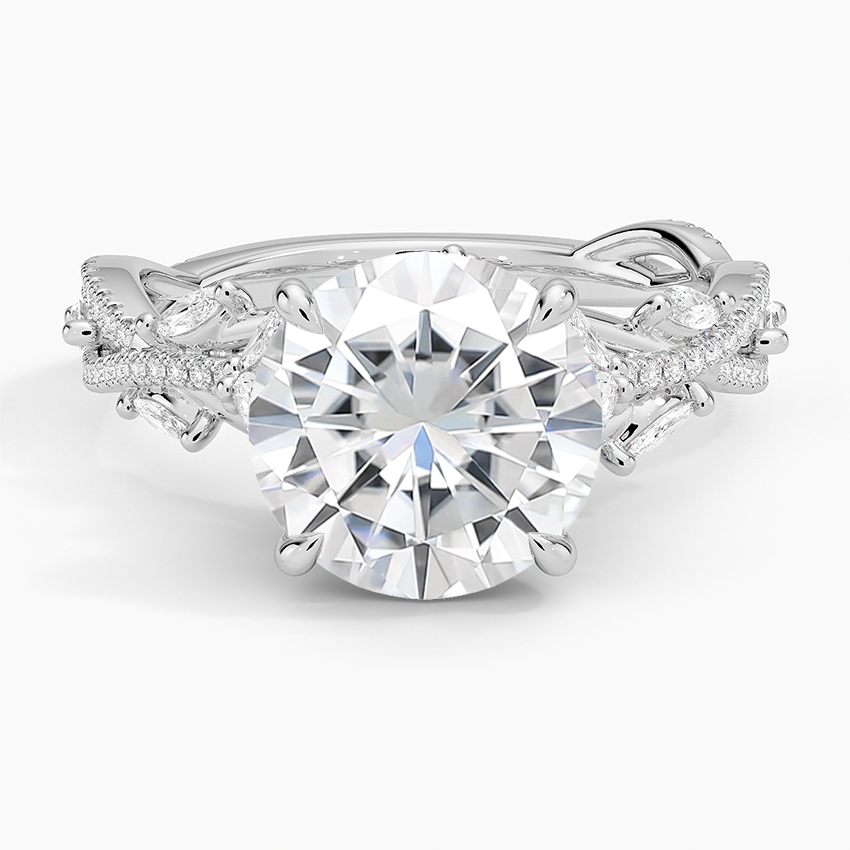 Moissanite Luxe Secret Garden Diamond Ring (3/4 ct. tw.) in 14K White Gold