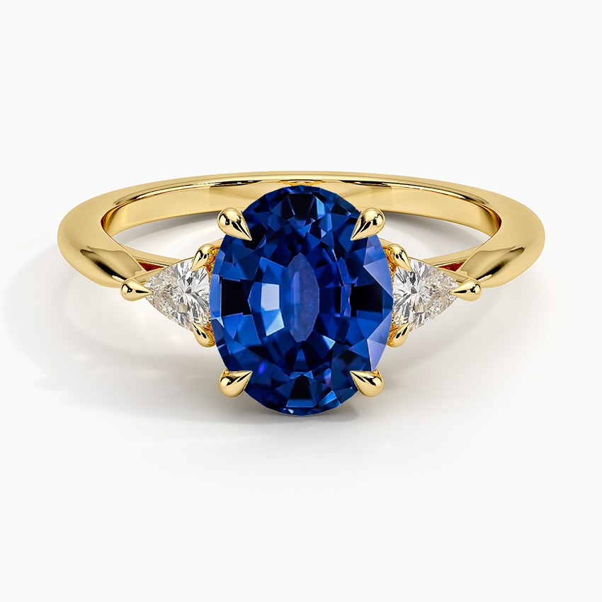 Lab created sapphire hot sale engagement rings