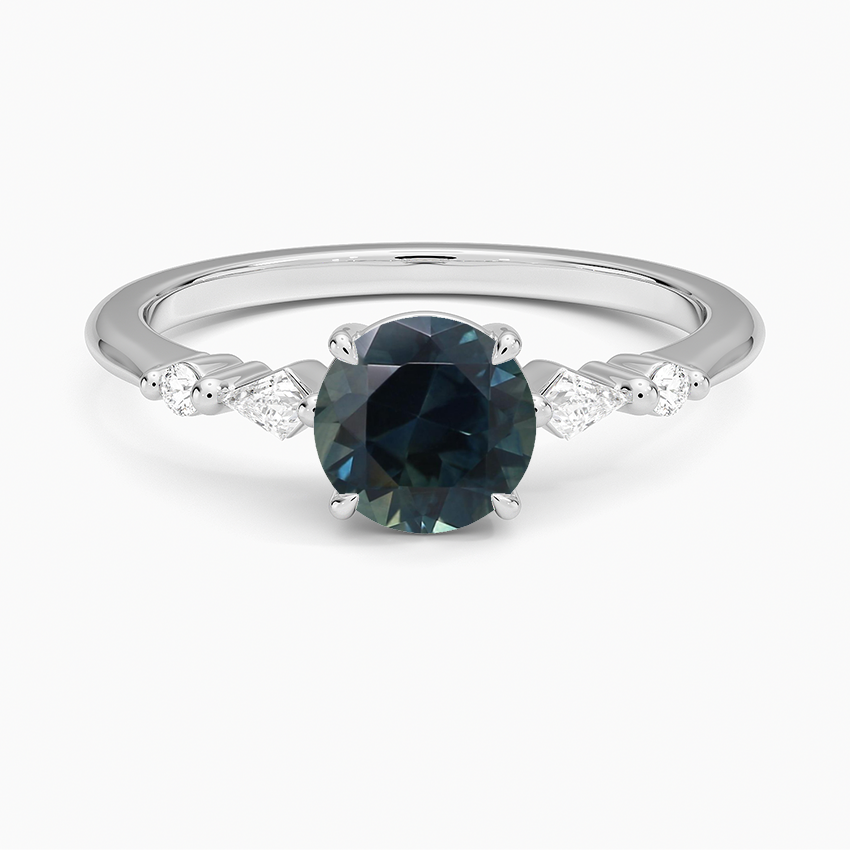 Sapphire Soraya Diamond Ring in 18K White Gold