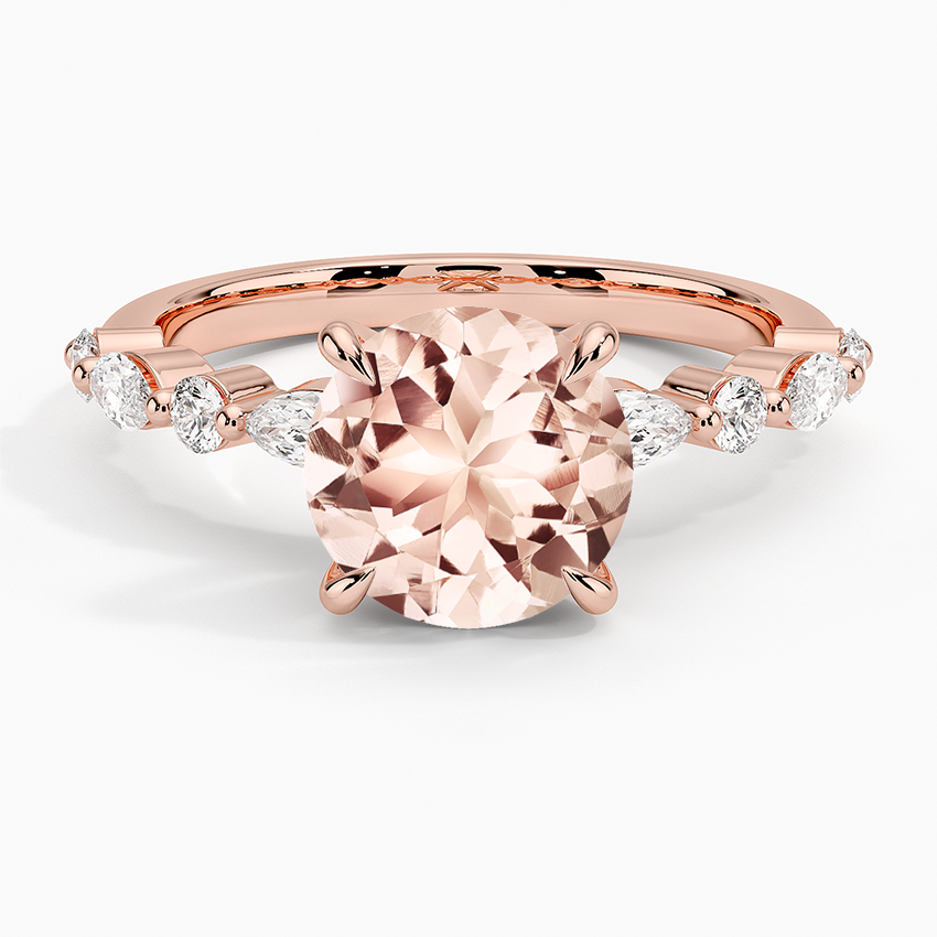 Morganite Versailles Diamond Ring (1/3 ct. tw.) in 14K Rose Gold