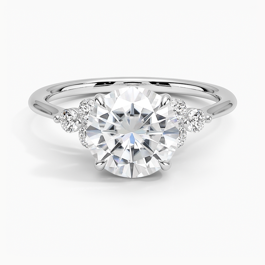 Moissanite Luxe Melody Diamond Ring (1/5 ct. tw.) in 18K White Gold