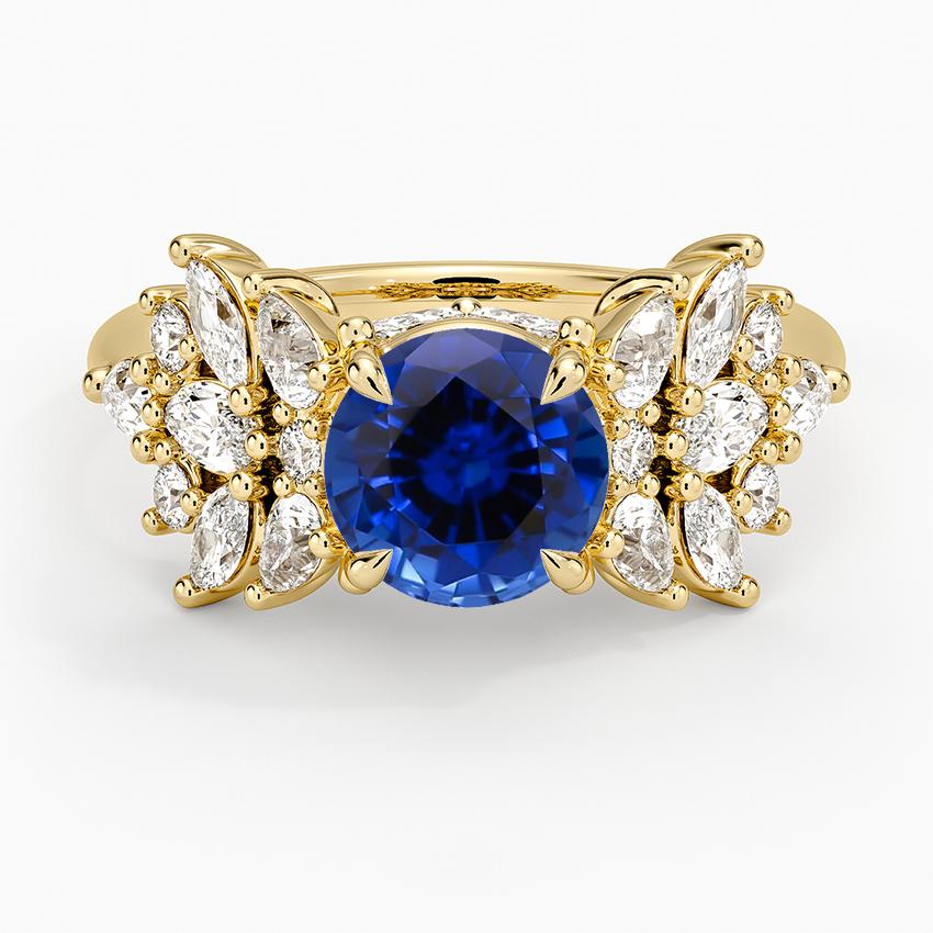 Sapphire Grand Nadia Diamond Ring in 18K Yellow Gold