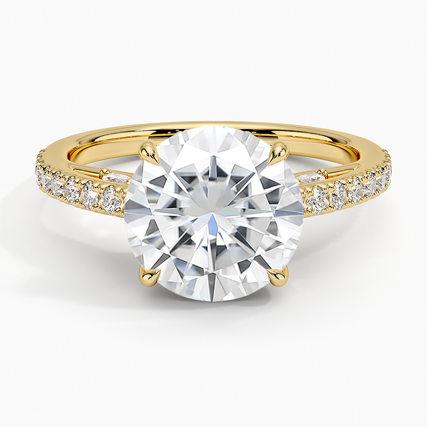 Moissanite Secret Garden Adorned Gallery Diamond Ring (1/2 ct. tw.) in 14K Yellow Gold