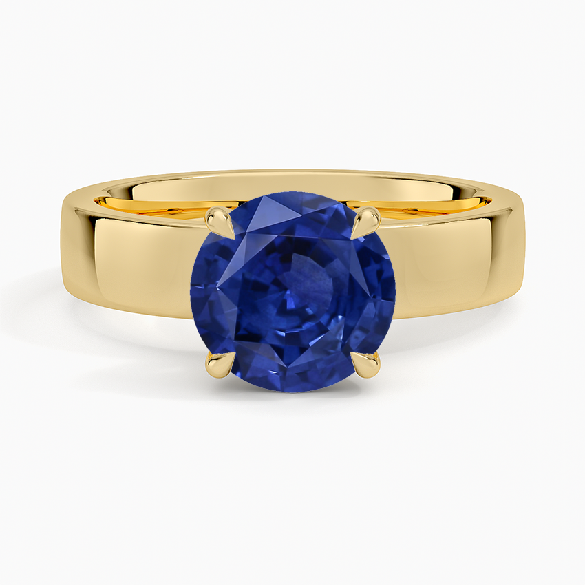 Sapphire Peyton 4mm Solitaire Ring in 14K Yellow Gold