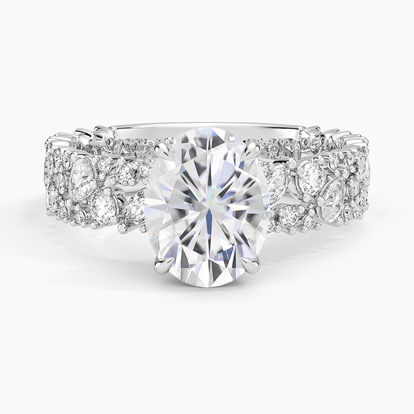 Moissanite Glacé Diamond Ring (3/4 ct. tw.) in 14K White Gold