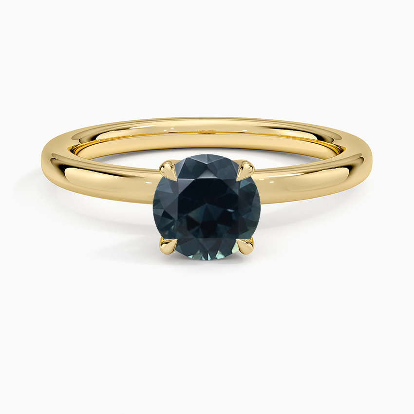 Sapphire 2mm Petite Elodie Perfect Fit Solitaire Ring in 18K Yellow Gold