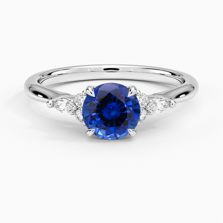 Sapphire Nadia Perfect Fit Diamond Ring in 18K White Gold