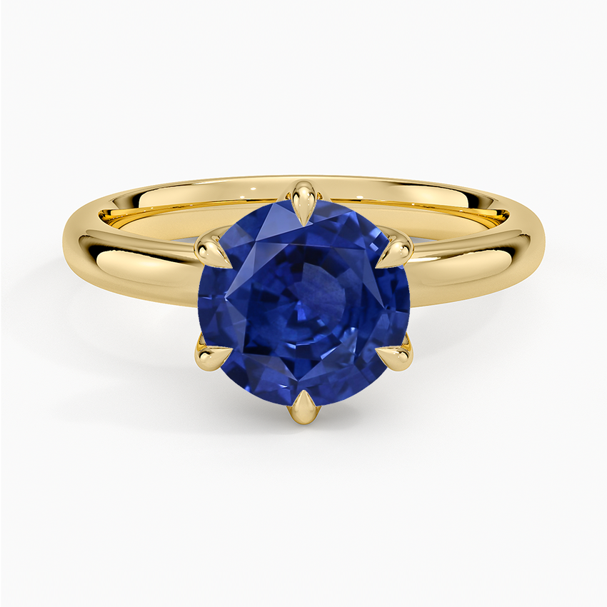 Sapphire Esme 2.5mm Solitaire Ring in 14K Yellow Gold