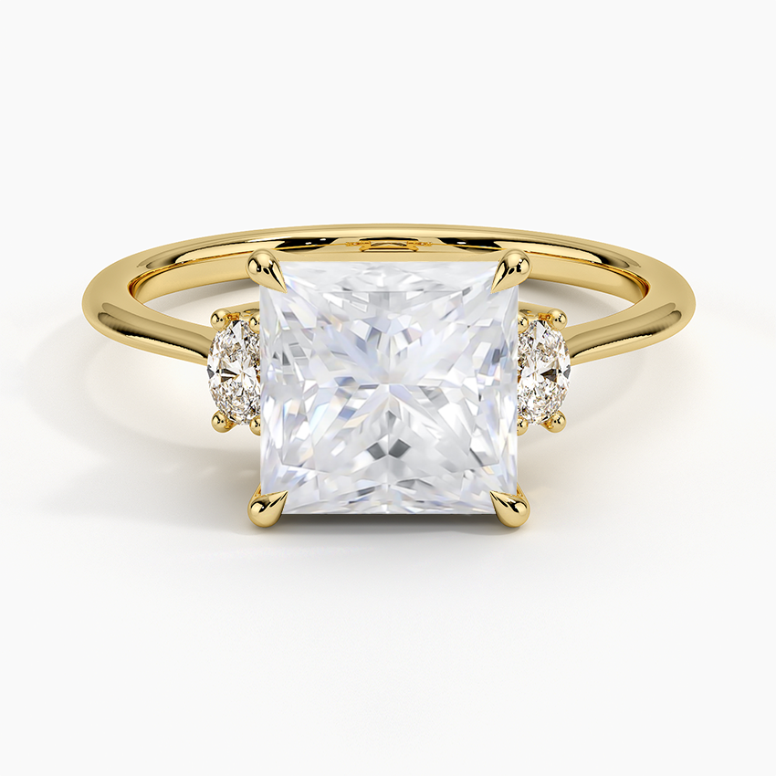 Yellow Gold Moissanite Sonata Diamond Ring