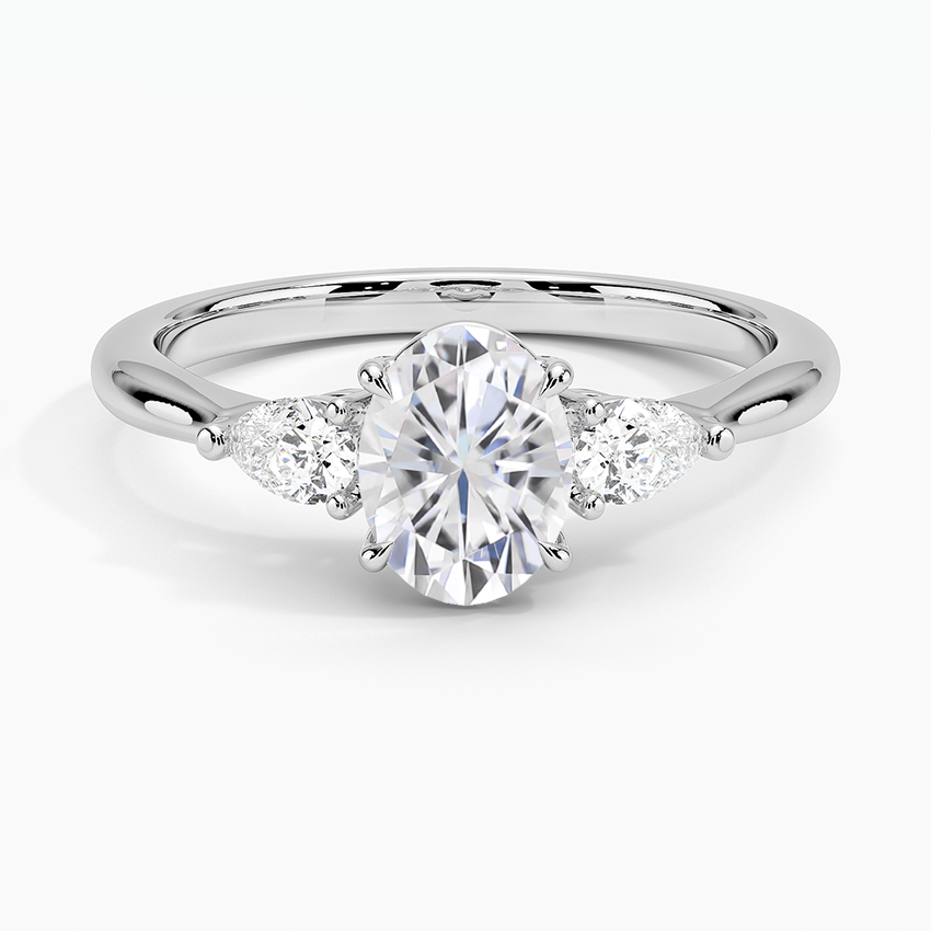 Moissanite Petite Opera Diamond Ring (1/4 ct. tw.) in 18K White Gold
