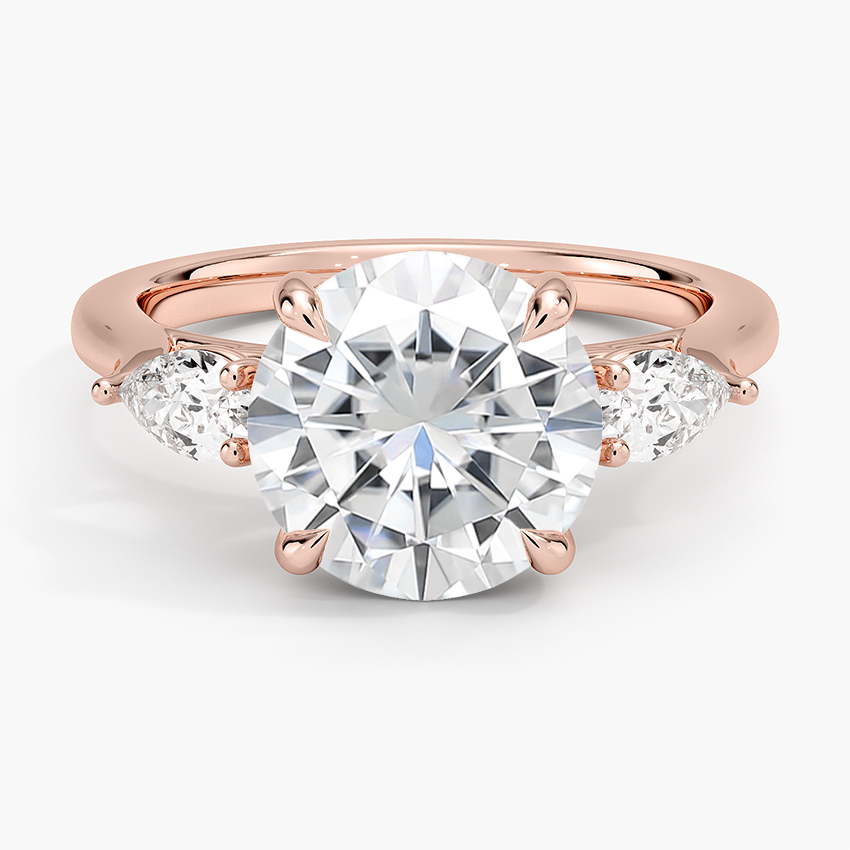 Moissanite Opera Perfect Fit Diamond Ring in 14K Rose Gold