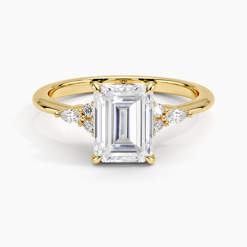 Moissanite Nadia Diamond Ring in 18K Yellow Gold
