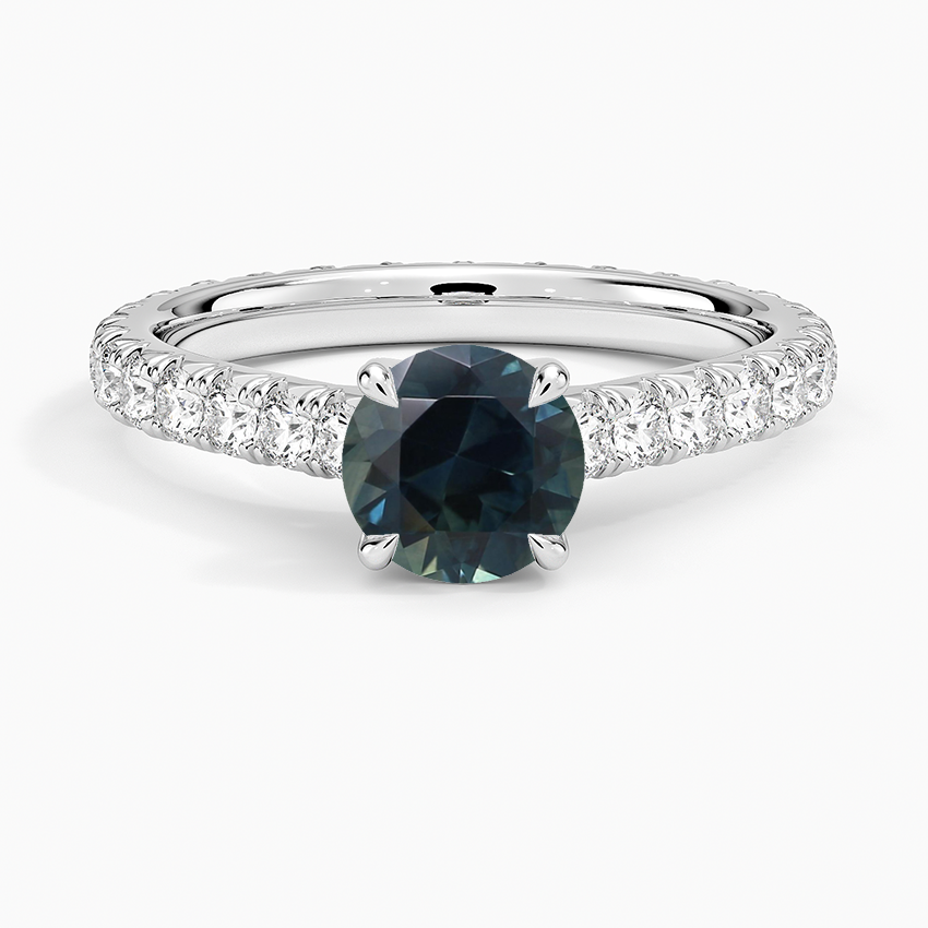 Sapphire Sienna Eternity Diamond Ring in 18K White Gold
