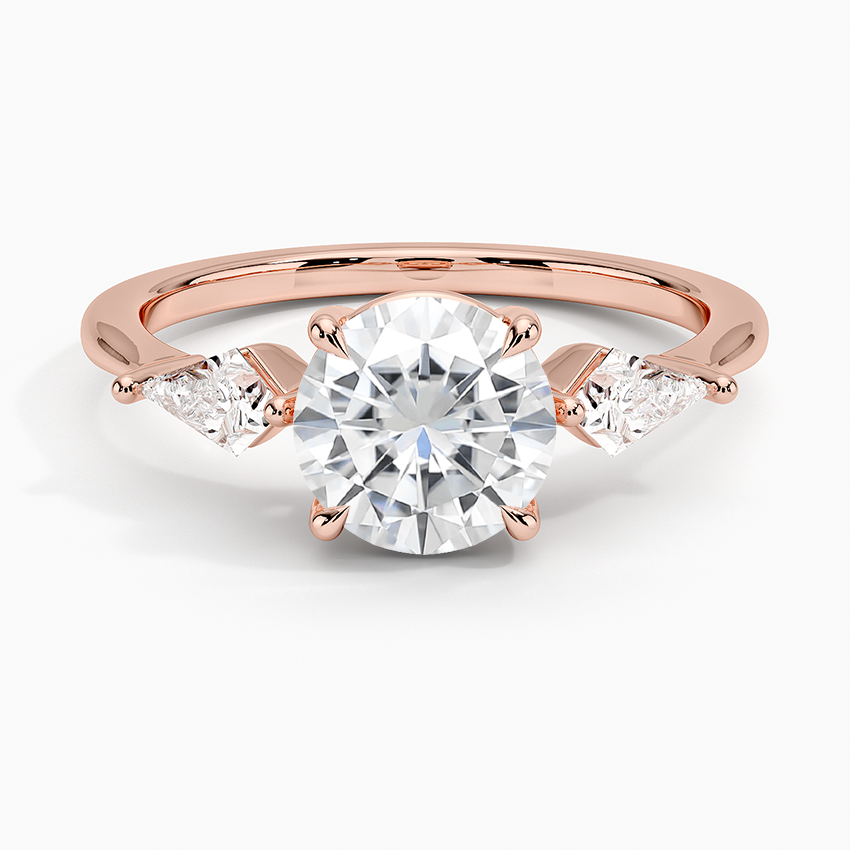Rose Gold Moissanite Luxe Cometa Diamond Ring (1/3 ct. tw.)
