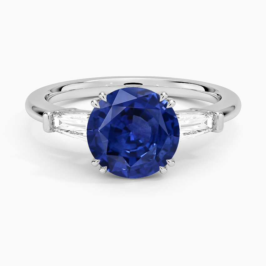 Sapphire Symphony Double Prong Three Stone Diamond Ring (1/2 ct. tw.) in 14K White Gold