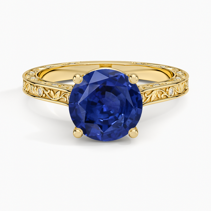 Sapphire Grove Perfect Fit Engraved Diamond Ring (1/10 ct. tw.) in 14K Yellow Gold