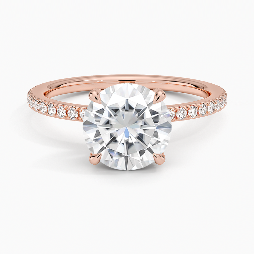 Moissanite Luxe Viviana Diamond Ring (1/3 ct. tw.) in 14K Rose Gold
