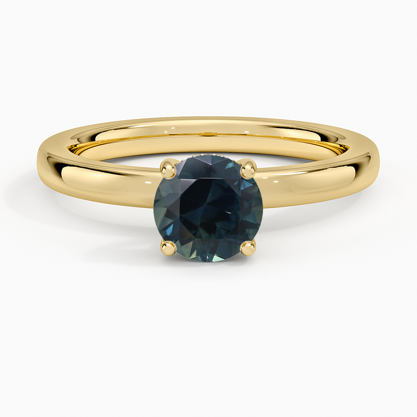 Sapphire Sydney Perfect Fit Hidden Halo 2mm Diamond Ring in 18K Yellow Gold