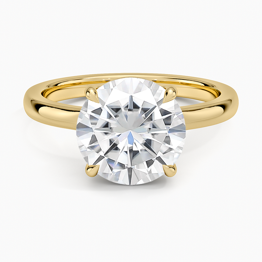 Moissanite Alice Solitaire Ring in 14K Yellow Gold