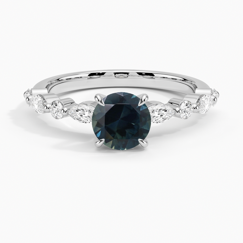 Sapphire Versailles Half Coverage Diamond Ring (1/3 ct. tw.) in 18K White Gold