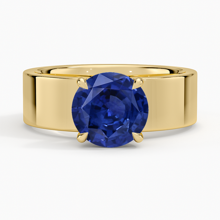 Sapphire Peyton 6mm Solitaire Ring in 14K Yellow Gold