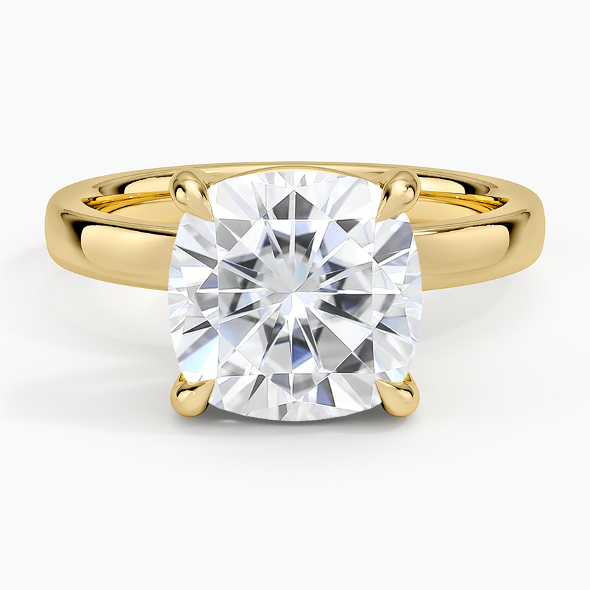 Moissanite Fairmined Perfect Fit Solitaire 2.5mm Ring in 18K Yellow Gold
